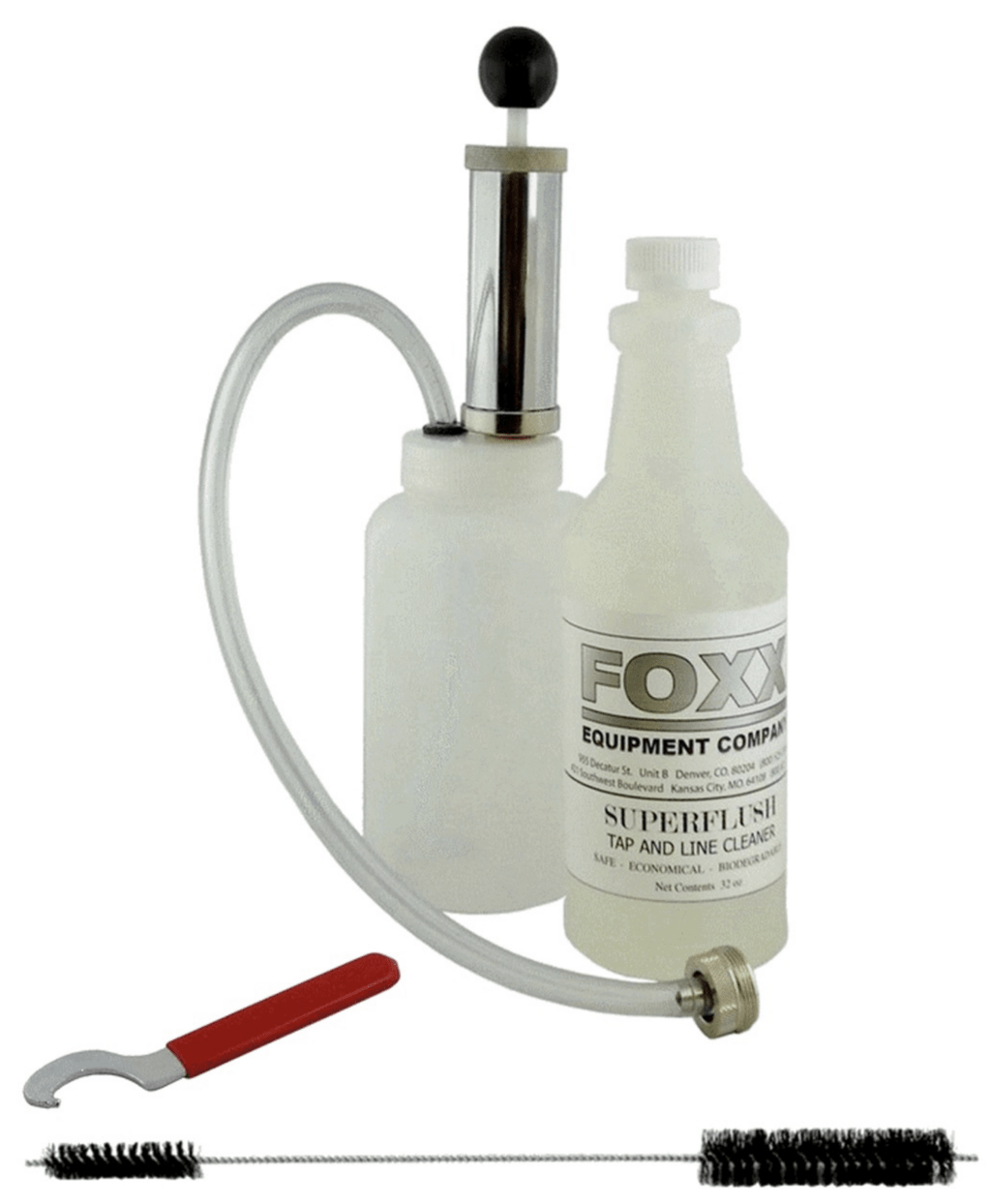 Tap line cleaning kit<br />
With faucet wrench & brush